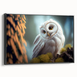 Framed canvas wall art featuring a striking birds of prey design, showcasing intricate details and vibrant colors, set against a sleek black frame for a modern aesthetic.