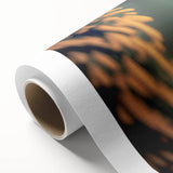 Colorful rolled canvas featuring a vibrant birds of prey design, showcasing intricate details and textures, ideal for home decor or art collections.