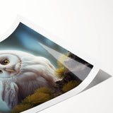 Vibrant rolled print showcasing a collection of birds in flight, featuring intricate details and bold colors, ideal for home decor or art enthusiasts.