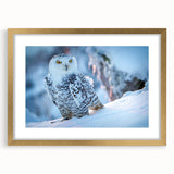 Framed wall art featuring a gold mat and intricate birds of prey design, perfect for enhancing home decor with a touch of elegance and wildlife inspiration.