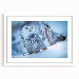 Framed wall art featuring a stunning design of birds in flight, with a white mat and sleek frame, perfect for enhancing home decor and adding elegance.