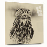 Acrylic glass wall art featuring a stunning bird of prey design, showcasing vibrant colors and intricate details, perfect for home decor or wildlife enthusiasts.