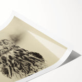 Colorful rolled print of a birds of prey design, showcasing intricate illustrations of various raptors in vivid detail, perfect for enhancing home decor.