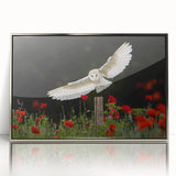 Framed acrylic wall art from the 'Birds of Pray' collection showcasing a striking silver design, perfect for modern home decor. The artwork features intricate bird illustrations, enhancing any living space with elegance and creativity.