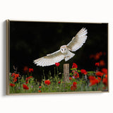 Framed canvas wall art showcasing an elegant birds of prey design in gold, set against a textured background, perfect for enhancing home décor.