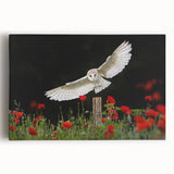 Stretched canvas wall art featuring a vibrant design of birds of prey, showcasing intricate details and rich colors, ideal for home decor enthusiasts.