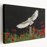 Stretched canvas wall art featuring a vibrant birds of prey design in rich colors, showcasing intricate details and textures, perfect for enhancing any decor.
