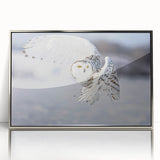 Framed wall art featuring a design of birds in flight, elegantly displayed with a silver acrylic frame, ideal for nature-inspired home decor.