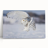 Stretched canvas wall art showcasing a vibrant bird design in rich colors, elegantly leaning against a wall, perfect for enhancing contemporary decor.