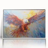 Framed acrylic wall art showcasing a vibrant collection of birds, featuring intricate designs in a white frame, perfect for enhancing modern home decor.