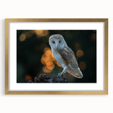 Elegant gold-framed wall art showcasing a stunning birds of prey design, featuring vibrant colors and intricate details, ideal for nature-inspired home decor.