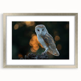 Framed wall art featuring a captivating birds of prey design in a sleek silver frame, ideal for enhancing home decor. The artwork showcases intricate details of various raptors, making it a stunning focal point for any room.