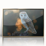 Framed acrylic wall art featuring a stunning design of birds in flight, highlighted with gold accents. Perfect for adding elegance to any modern decor.