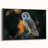 Framed canvas wall art featuring a black and white bird design from the "Birds of Pray" collection, showcasing intricate details and a modern aesthetic. Ideal for adding elegance to home décor.