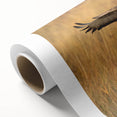 Colorful rolled canvas wall art showcasing a vibrant design of various birds, perfect for adding a whimsical touch to home decor, presented in a protective cardboard tube.