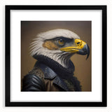 Framed wall art featuring a stunning design of birds in flight, showcasing intricate details and vibrant colors against a sleek black frame, ideal for home decor.