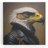 Stretched canvas wall art featuring a vibrant design of various birds in flight, showcasing intricate details and rich colors, ideal for enhancing home decor.