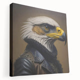 Vibrant stretched canvas wall art showcasing a majestic bird of prey in flight, featuring rich colors and intricate details, perfect for nature lovers and home decor.