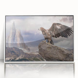 Framed acrylic wall art featuring a vibrant birds of prey design, showcasing intricate details and bold colors, perfect for bird lovers and home decor enthusiasts.