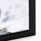 Framed canvas wall art featuring a vibrant bird design in a colorful palette, showcasing intricate details and textures, ideal for home decor enhancement.