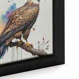 Framed canvas wall art of a vibrant bird design from the "Birds of Pray" collection, showcasing intricate details and vivid colors, perfect for home decor.