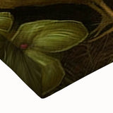 Close-up of a vibrant chicken-themed wall art canvas featuring colorful birds in a whimsical design, ideal for adding a playful touch to home decor.