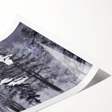 Elegant rolled print of a crane design wall art, showcasing intricate details and vibrant colors, perfect for home decor or art enthusiasts. Packaged securely in a cardboard tube for safe delivery.