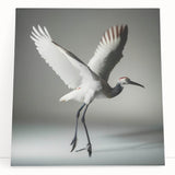 Elegant stretched canvas wall art featuring a crane design, showcasing intricate details and vibrant colors, perfect for enhancing home decor and interior aesthetics.