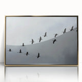 Framed wall art featuring a striking crane design in gold acrylic, showcasing intricate details and elegant lines, perfect for modern home decor.