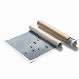 Elegant crane design wall art print featuring vibrant colors and intricate details, showcasing a serene natural scene, perfect for home decor.