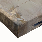 Close-up view of a stretched canvas wall art featuring an elegant crane design, showcasing intricate details and vibrant colors, perfect for home decor.