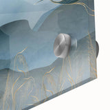 Close-up of a vibrant wall art piece featuring a crane design on acrylic glass, showcasing intricate details and rich colors, perfect for modern decor.