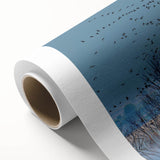 Elegant rolled canvas showcasing a vibrant crane design in an artistic style, perfect for home décor. Ideal for adding a touch of sophistication to any room.