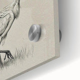 Close-up of a stunning crane design wall art piece, showcasing intricate details on acrylic glass, perfect for modern home decor and artistic displays.