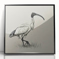 Framed wall art featuring a black crane design with intricate details, set in an elegant frame, perfect for modern home decor and artistic ambiance.