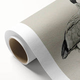 Elegant rolled canvas showcasing a crane design, featuring intricate details and vibrant colors, ideal for enhancing modern home decor. Packaged securely for safe delivery.