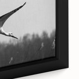 Framed canvas featuring a close-up of a crane design in vibrant colors, highlighting intricate details and textures, perfect for modern decor and nature enthusiasts.