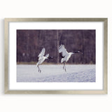 Elegant silver-framed wall art featuring a serene crane design with intricate details, perfect for enhancing home decor. Ideal for nature-themed interiors.