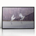 Framed wall art featuring a striking black crane design, elegantly displayed with an acrylic front, perfect for modern home decor. Ideal for bird lovers and art enthusiasts.
