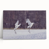 Elegant stretched canvas wall art featuring a serene crane design in soft pastel colors, ideal for enhancing home decor with a nature-inspired aesthetic. This artwork adds a touch of tranquility to any living space while showcasing artistic craftsmanship.