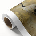 Elegant rolled canvas showcasing a vibrant crane design, part of a unique wall art collection. The artwork features intricate details and rich colors, perfect for enhancing living spaces. Packaged securely in a durable cardboard tube for safe delivery.