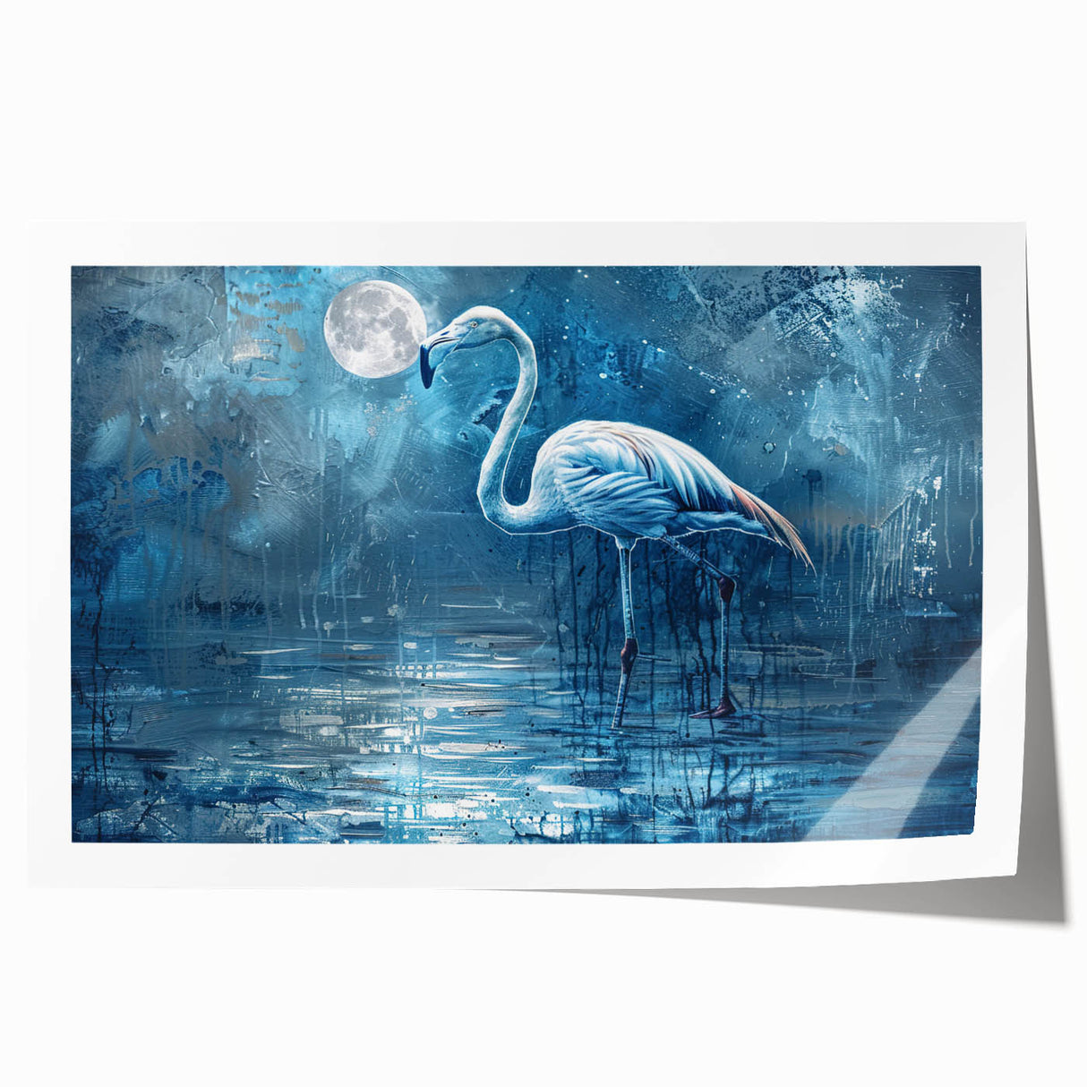 Elegant rolled print of crane-themed wall art featuring intricate designs and vibrant colors, perfect for home decor. Packaged securely in a durable cardboard tube.