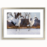 Elegant silver-framed wall art featuring a graceful crane design, set against a neutral background, perfect for enhancing modern home decor.
