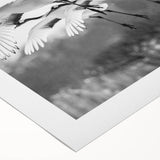 Crane design rolled canvas wall art showcasing elegant birds in flight against a vibrant background, perfect for home décor or artistic display.