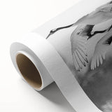 Elegant rolled canvas showcasing a vibrant crane design in a serene natural setting, perfect for enhancing home decor. Ideal for art enthusiasts and nature lovers.