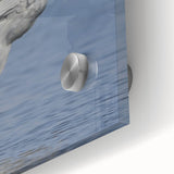 Close-up of a vibrant wall art design featuring colorful cranes in an elegant acrylic glass frame, ideal for enhancing modern home decor with artistic flair.