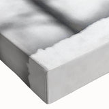 Close-up of a stretched canvas featuring a detailed crane design in vibrant colors, showcasing elegant lines and textures, perfect for home decor or art enthusiasts.