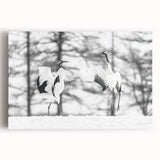 Stretched canvas wall art showcasing an elegant crane design, featuring vibrant colors and intricate details, perfect for enhancing modern home decor.