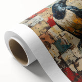 Rolled canvas artwork showcasing a striking design of a crow and raven, featuring intricate detailing in dark shades, perfect for bird lovers and modern decor enthusiasts. This high-quality piece adds a unique touch to any space.