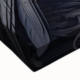 Close-up of a vibrant stretched canvas wall art piece featuring a crow and raven design, showcasing intricate details and rich colors, perfect for bird lovers.